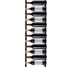 VEVOR Wall Mounted Wine Rack, 12 Bottles Wine Holder Towel Rack, Black Steel Vertical Wine Rack, Modern Decorative Wall Mounted Wine Bottle Holde