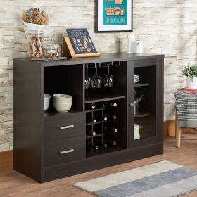 Hazen Espresso Finish Wine Cabinet III