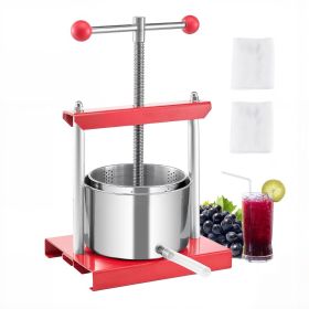 Fruit Wine Press Manual Press for Wine Making 0.8 Gal/3L Stainless Steel
